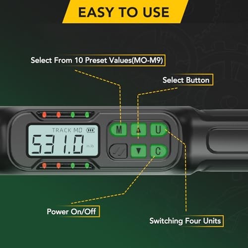 Digital Torque Wrench 3/8 Drive,Inch Pounds Electric 2.2-44.3 ft-lbs 3/8-Inch gallery