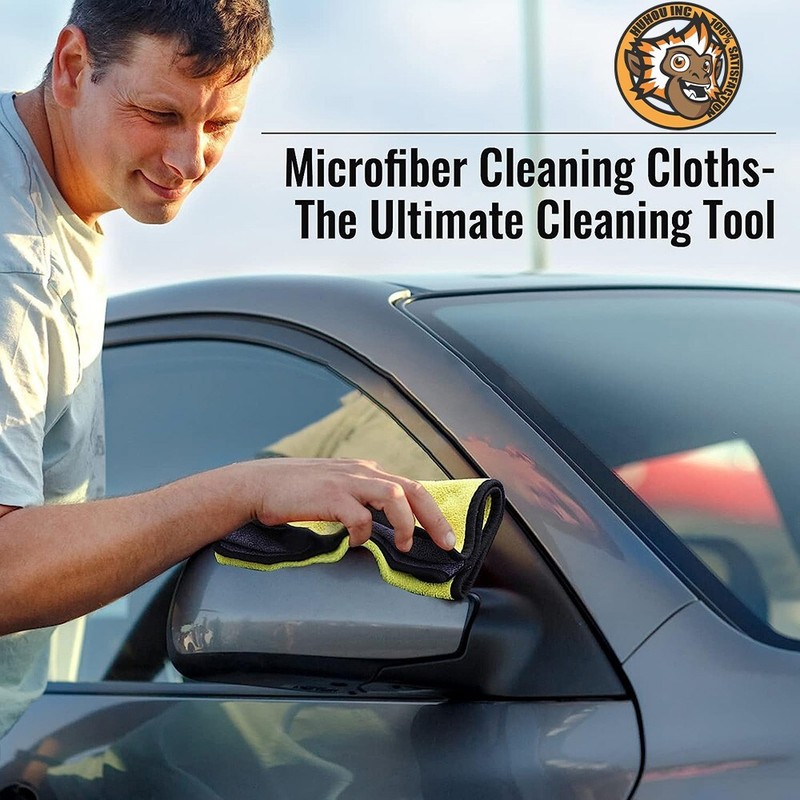 4x Microfiber Cleaning Cloth Extra Thick Rag Car Wash Polishing Detailing Towel gallery
