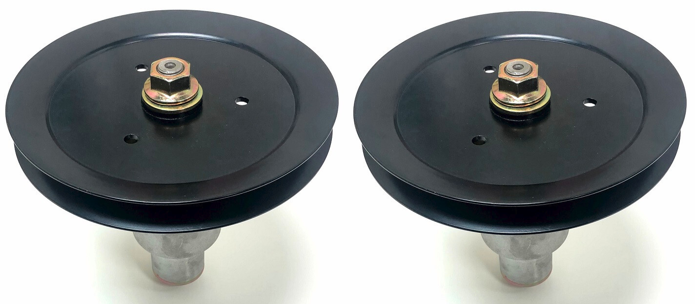 2 Spindles With Pulleys for Exmark Replaces 1-644092 Includes Pulley 1-643269 gallery