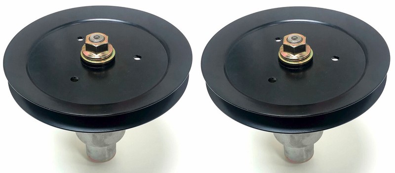 2 Spindles With Pulleys for Exmark Replaces 1-644092 Includes Pulley 1-643269 gallery