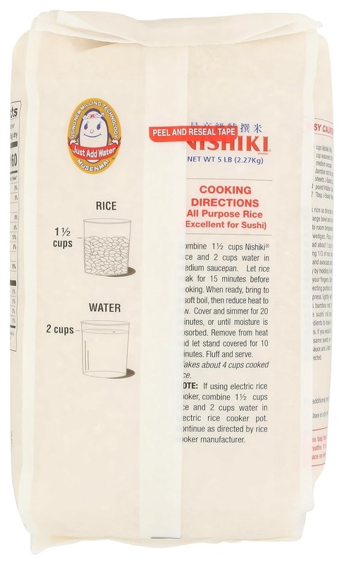 Authentic Nishiki Medium Grain Rice, 80oz - Perfect for Sushi & Stir-Fries gallery