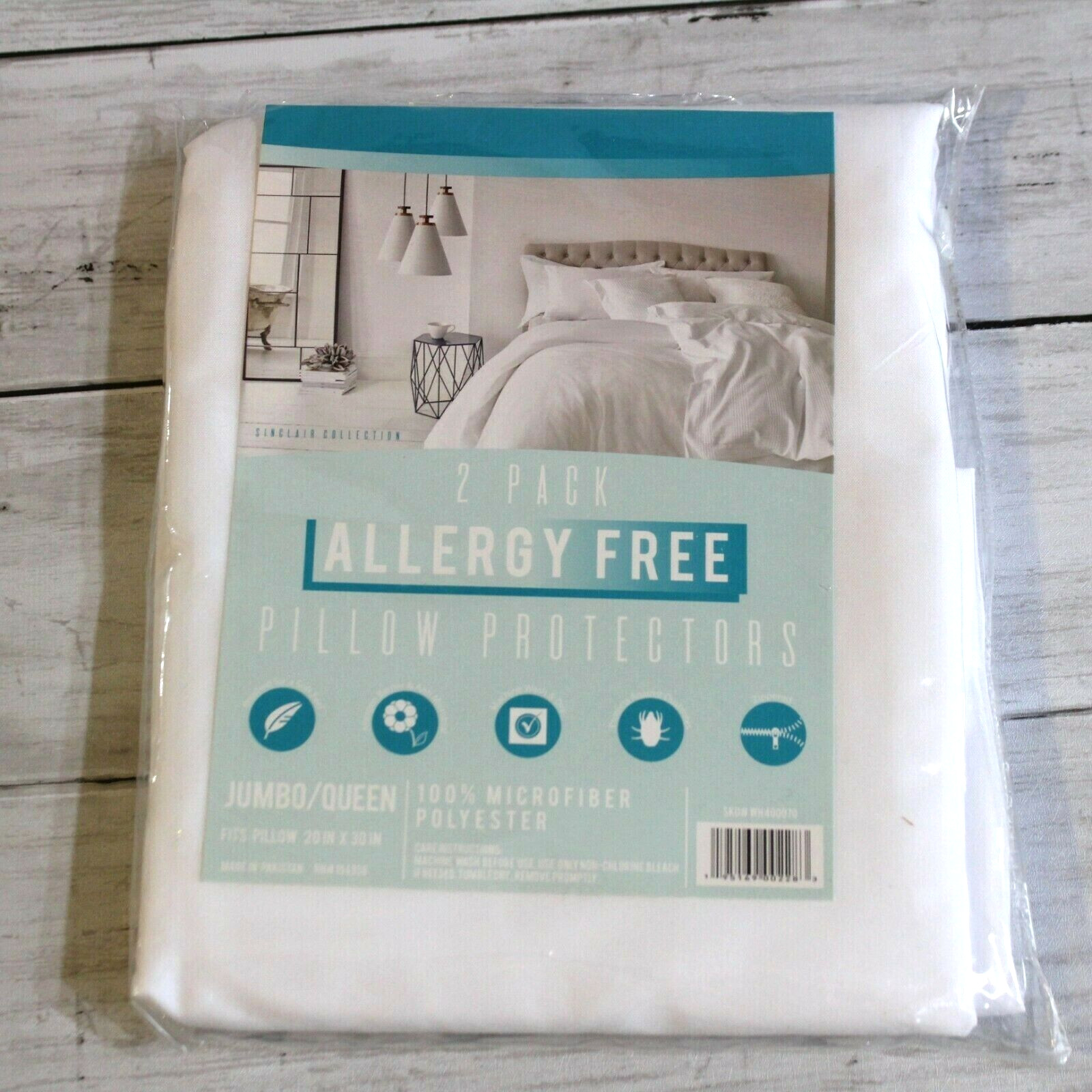 Sinclair Allergy Free Pillow Protectors Jumbo Queen 2 Pack gallery