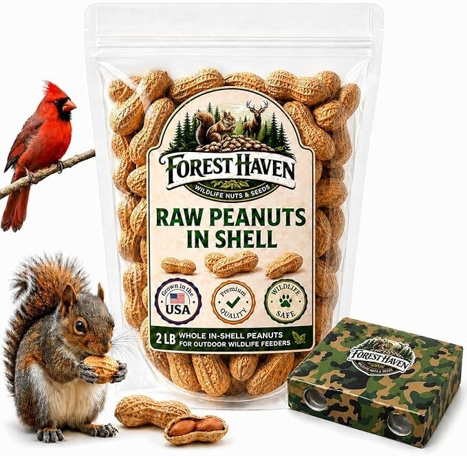 Raw Peanuts for Squirrels Peanuts in Shell for Birds, Deer & Wildlife USA Grown gallery