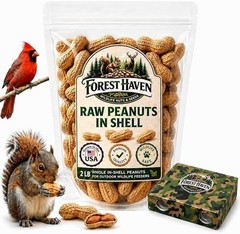 Raw Peanuts for Squirrels Peanuts in Shell for Birds, Deer & Wildlife USA Grown