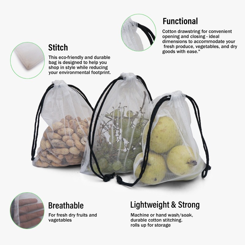 100% Polyester Mesh Drawstring Pouch for everyday use gallery