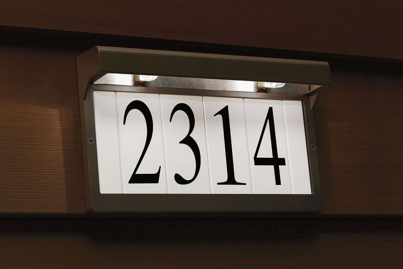 1 Light Address Light - with Utilitarian inspirations - 7 inches tall by 12.25 gallery