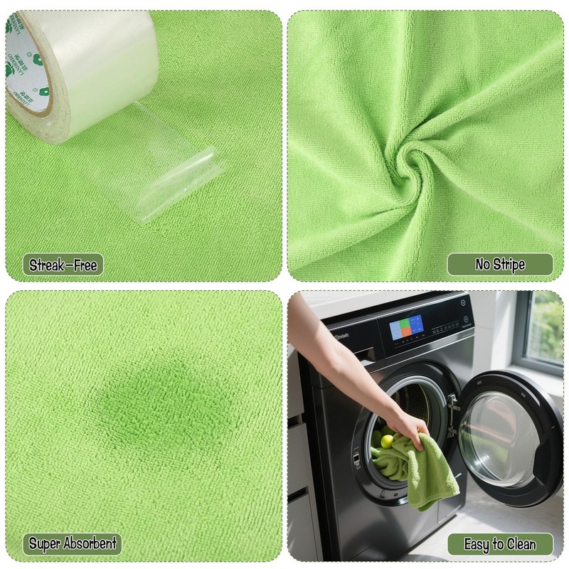 EYUNSTAR 4 Pack Extra Large Microfiber Cleaning Cloths 20"x30", Lint-Free Reu... gallery