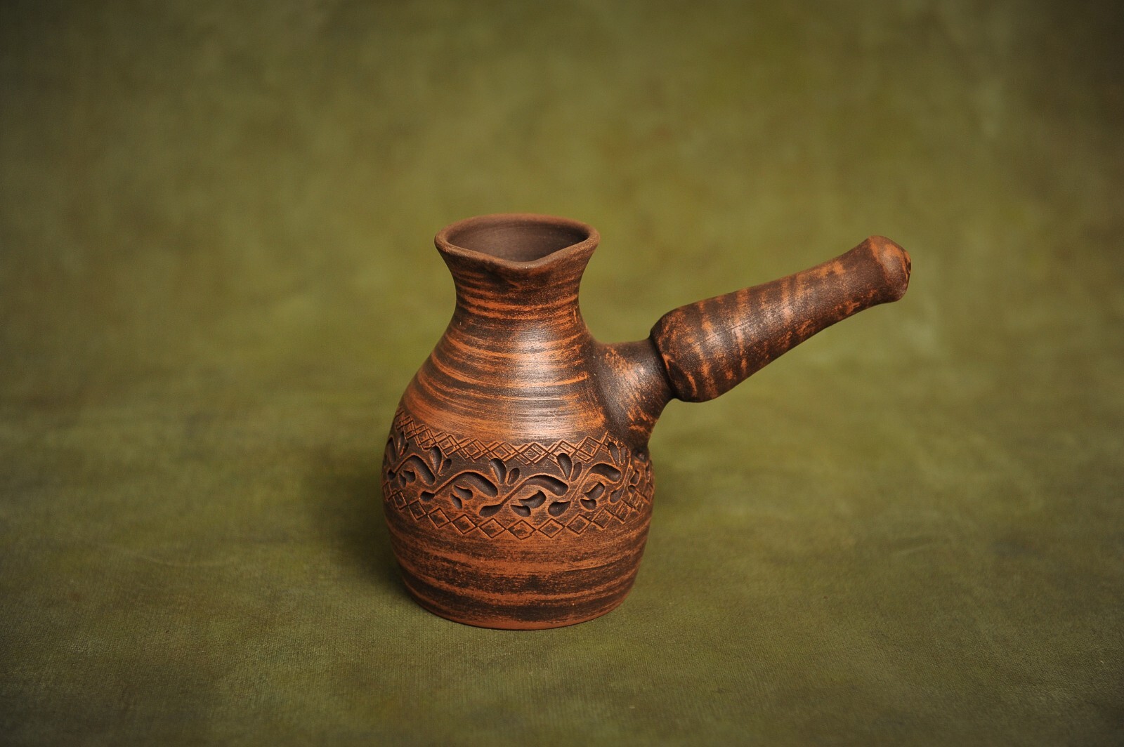 Handmade Coffee Turk Red Сlay Cezve Coffee Pot Maker Handcrafted Ceramic Jezve gallery