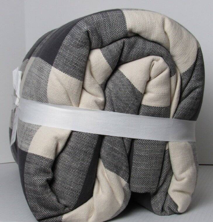 Pottery Barn Bryce Comforter Full Queen & S/2 Standard Shams Charcoal NWT gallery