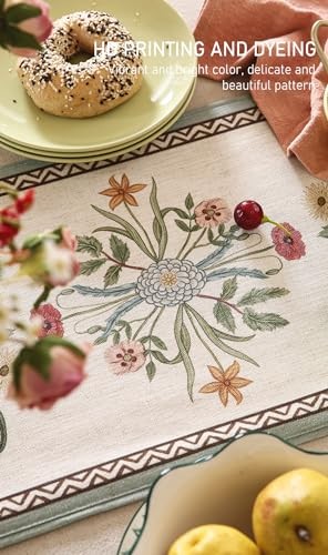Designer Elegant Linen Table Runner 102 Inches, 12X102 Inches Serenity F gallery