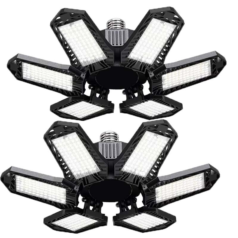 2Pack LED Garage Light 600W 12000000LM Deformable Bright Shop Ceiling Bulb Lamps gallery