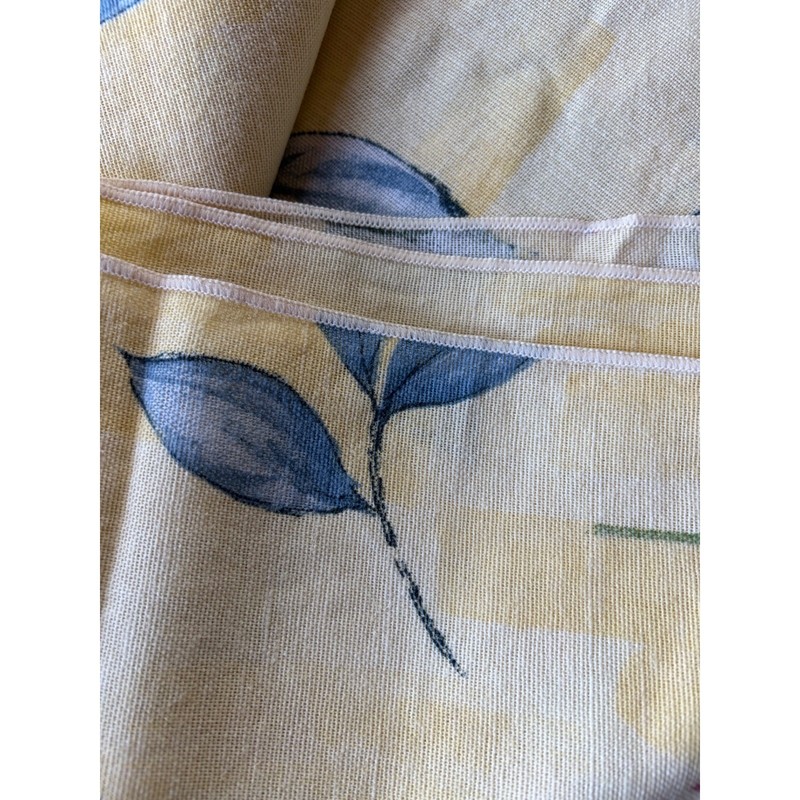 Croscill Botanica Tablecloth 90x56 Rectangle Vintage Yellow Floral Linen Print gallery