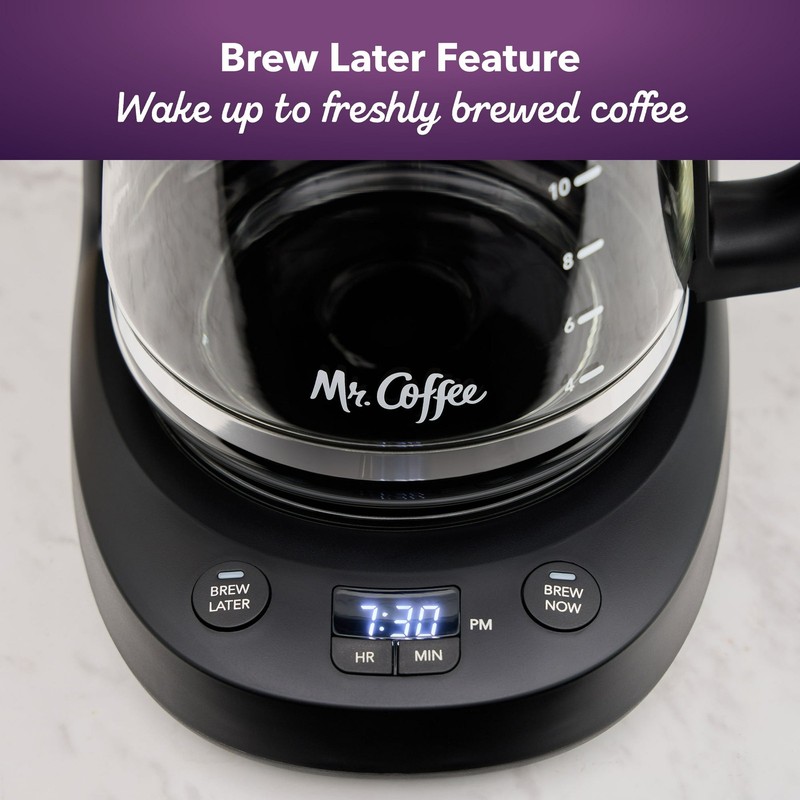 Mr. Coffee Programmable Coffee Maker, 12-Cup Coffee Maker, Black gallery