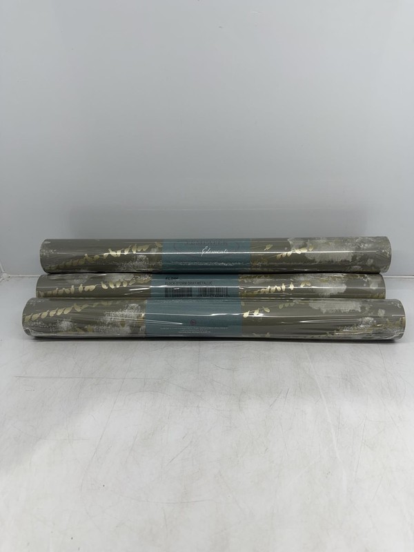 4 New Rolls Tempaper Elements Self-Adhesive Wallpaper Flock-Storm Gray Metallic gallery