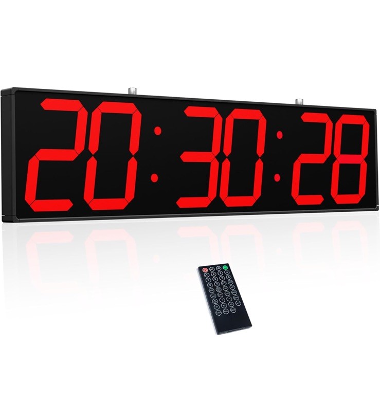 Chkosda 28” Oversized Dual Sided Digital LED Clock - gallery
