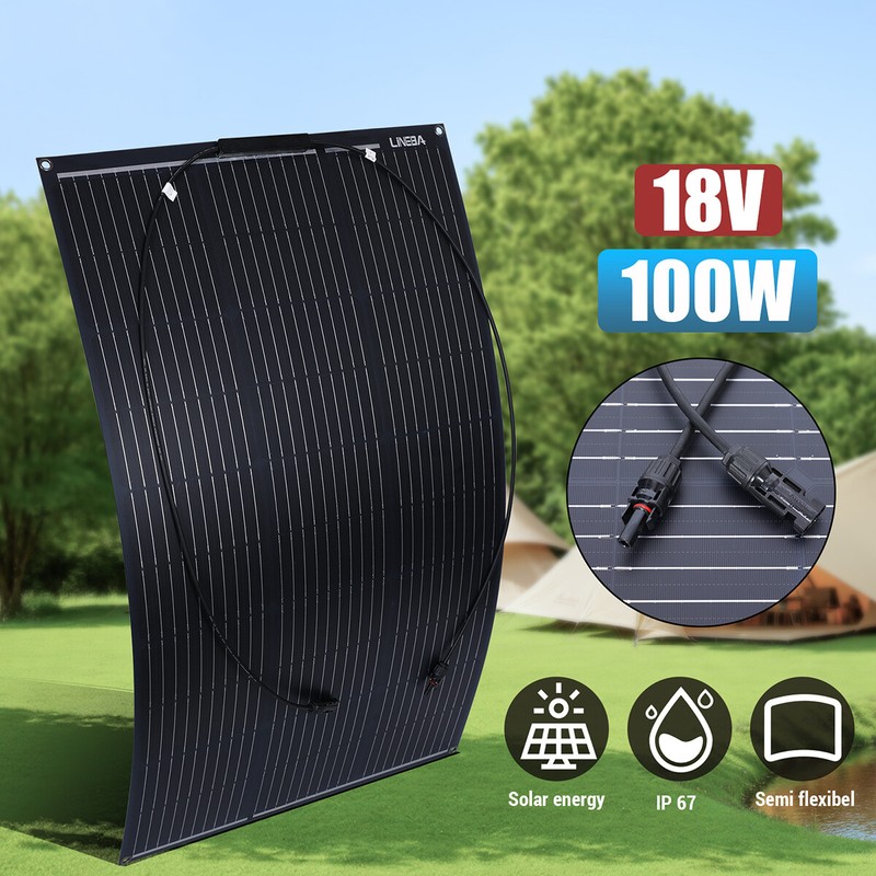 200W 400W Flexible Solar Panel Kit 12V Ultra Thin Mono for RV Camping Off-Grid gallery