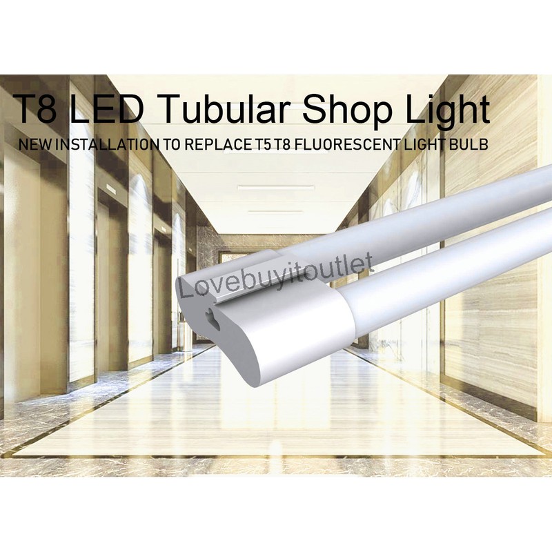 8 Pack 4FT 36W Double Tube Light Surface Mounted Ceiling for Garage Wall Plug-in gallery
