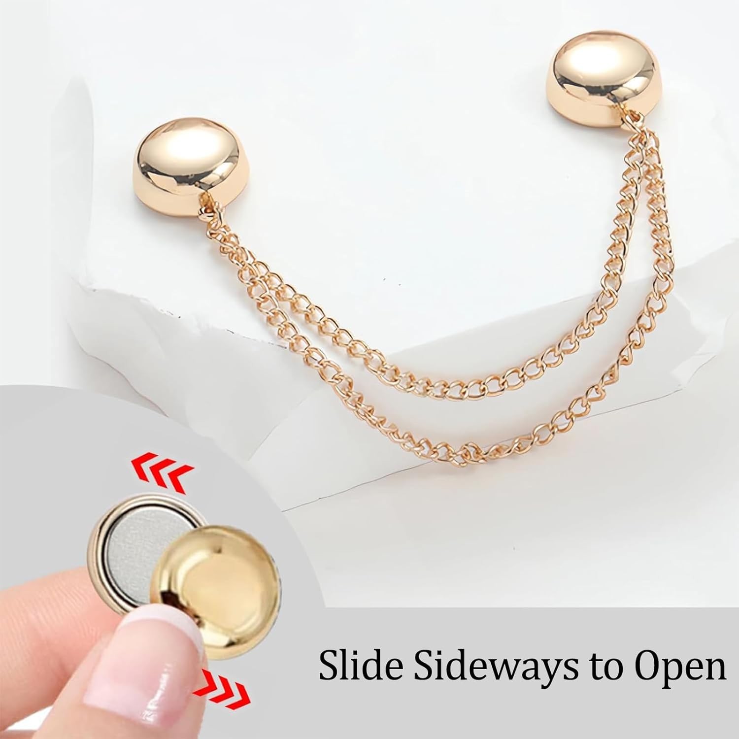 2pc Random Multi-Function Clothing Clips - No-Pin Styling Clip for Scarf gallery