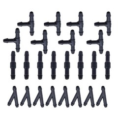 Windshield Washer Hose Connector Kit 24Pcs 3-way (T, Y) 2-way (I) fit for Car