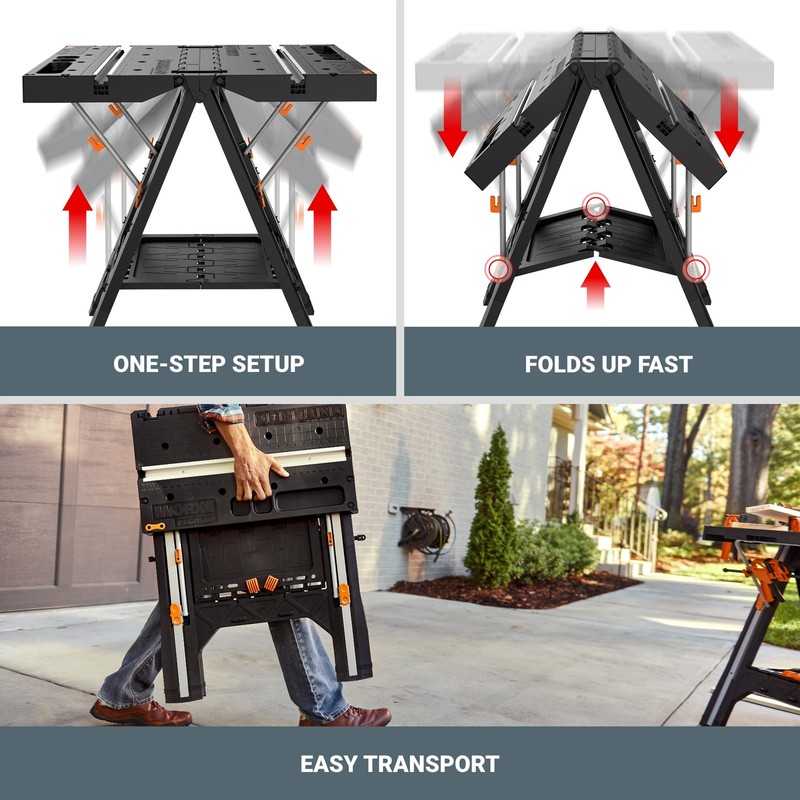 WX051 WORX Pegasus Folding Work Table & Sawhorse gallery