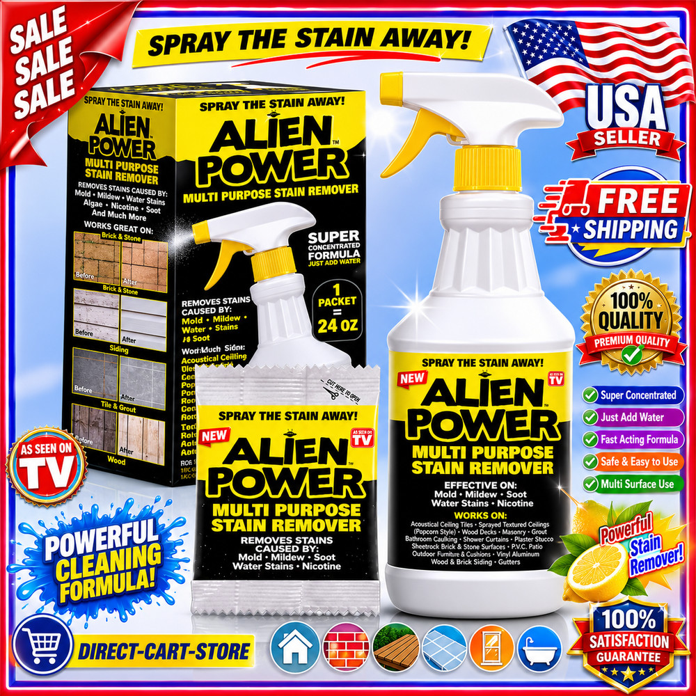 Alien Power Multi Purpose Stain Remover 24oz Spray Mold Mildew Cleaner USA...