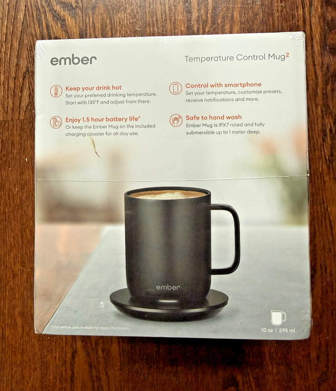 Ember Temperature Control Smart Mug 2 - 10oz Black App Enabled Heated Coffee Cup gallery