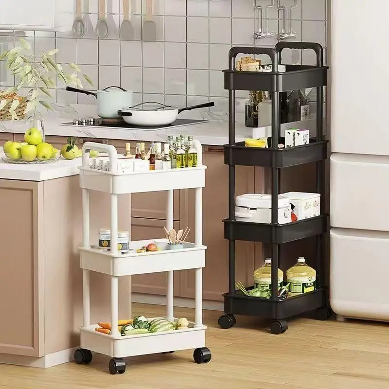 5-layer Kitchen Storage Shelf,mobile Trolley,floor Standing Multi-layer Storage gallery
