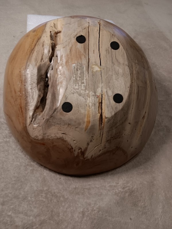 Wooden Rustic Decorative Irregular Shape Bowl with Mother of Pearl Inlay gallery