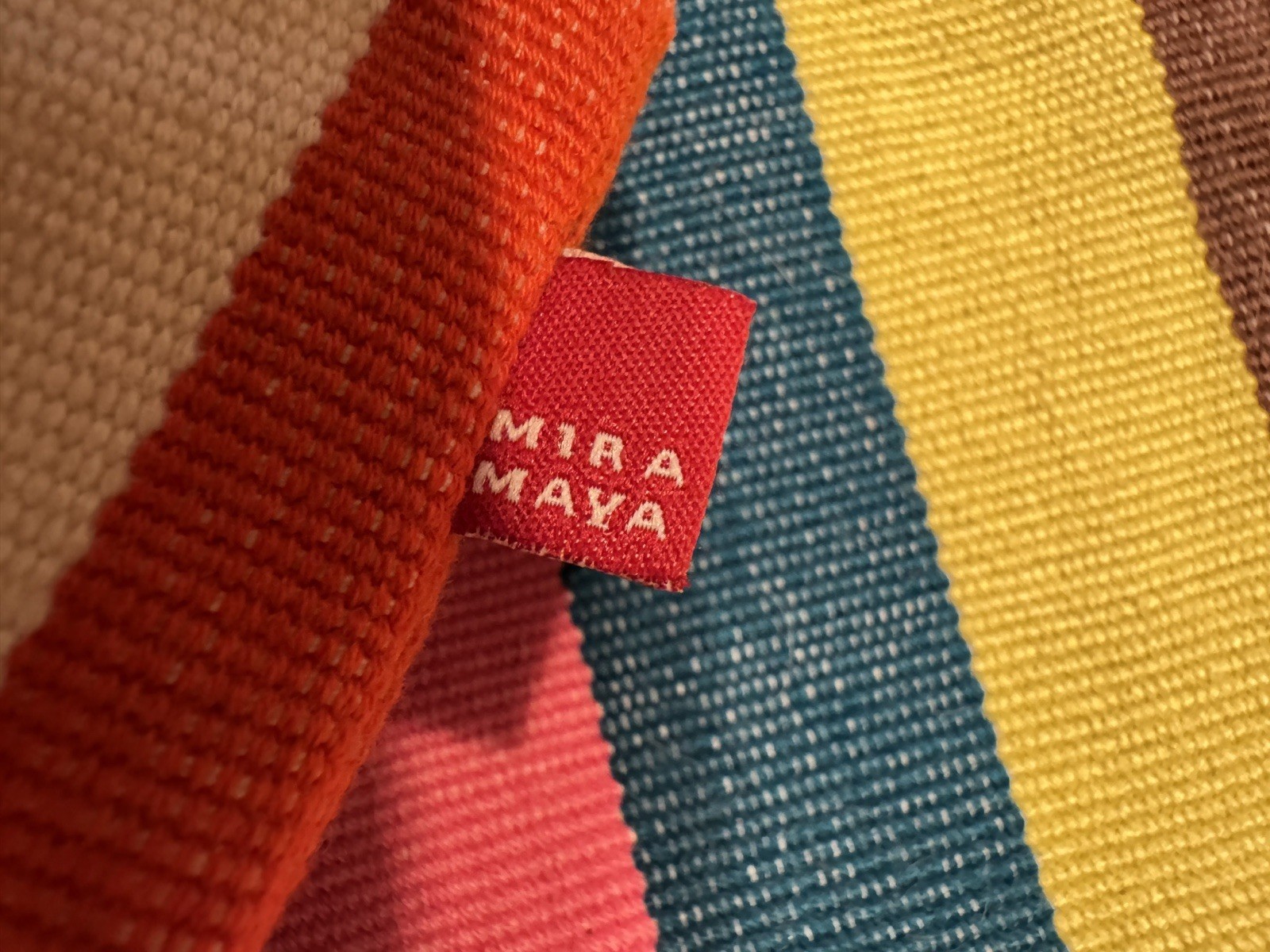 Vintage Multicoloured Striped Block-Printed Cushion Cover by Mira Maya 20” X 20” gallery