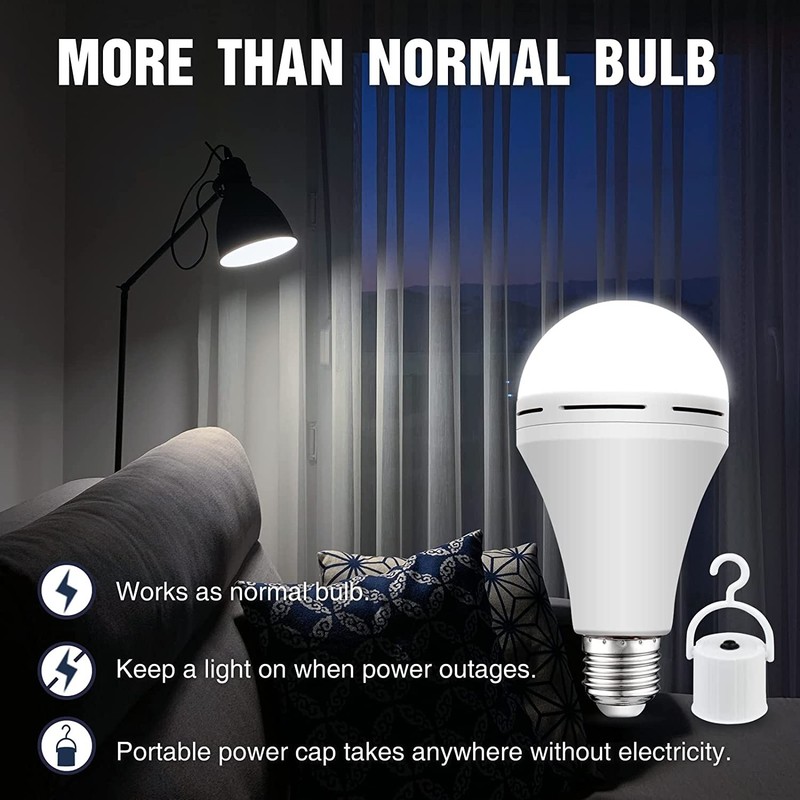Lots LED Rechargeable Emergency Light Bulb 60W Equivalent 1200mAh Battery Backup gallery