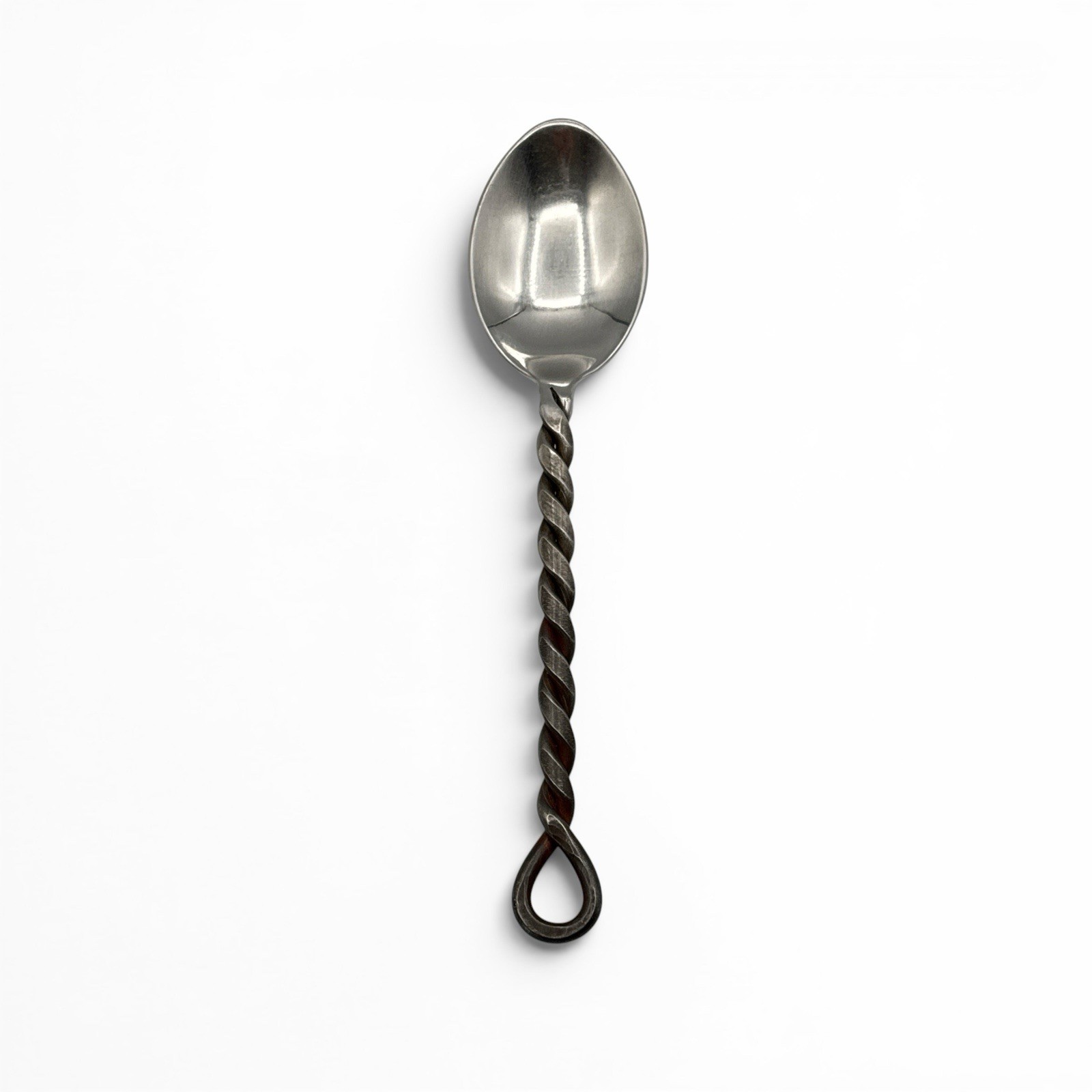 Pottery Barn PBN6 Soup Spoon Stainless Twisted Handle 8-1/8in Thailand gallery