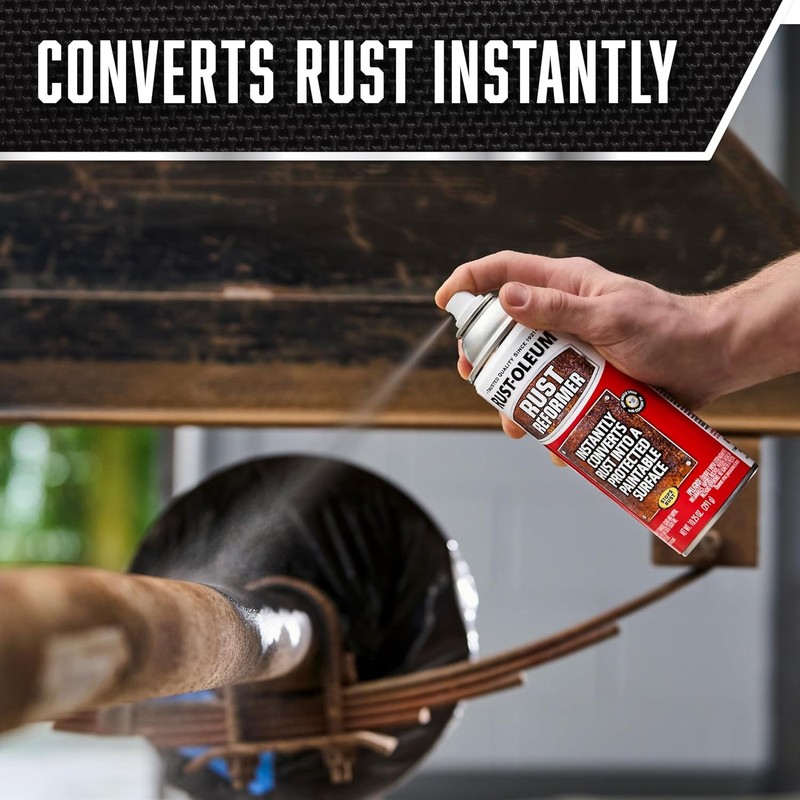 Rust-Oleum 248658-6PK Stops Rust Reformer Spray Paint, 10.25 oz, Black, 6 Pack gallery