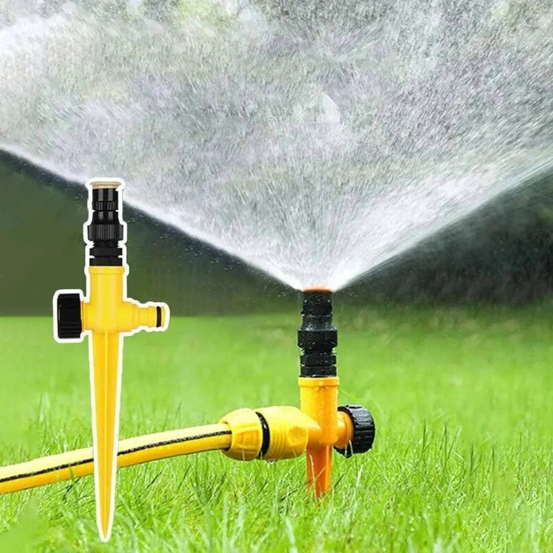360° Rotation Auto Irrigation System Garden Lawn Sprinkler Patio Save Water NEW gallery