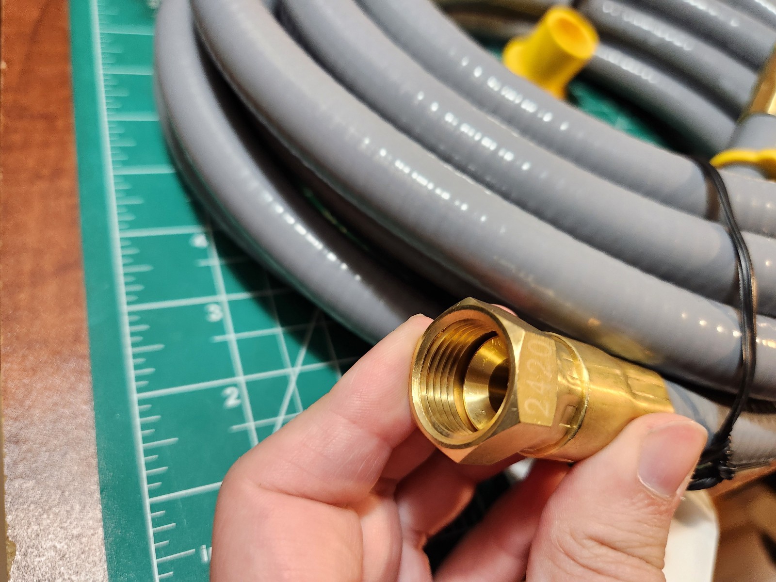 24 Feet High Pressure Braided Propane Hose Extension with Conversion Coupling gallery
