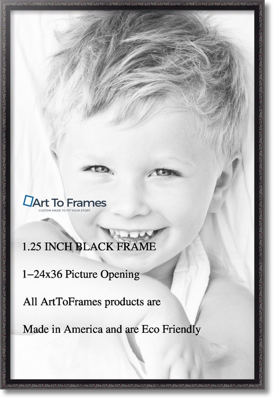 ArtToFrames Custom Picture Poster Frame Black 1.25" Wide Wood 4625 gallery