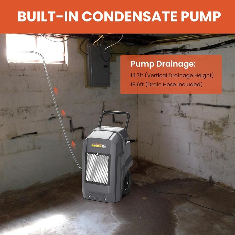 Abestorm Hurricane 850 180 Pints Commercial Dehumidifier With Pump 2300 sq ft gallery