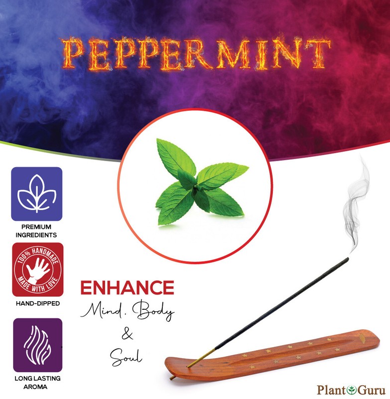PEPPERMINT Incense Sticks 11" Bulk Pack Wholesale Hand Dipped Lot gallery