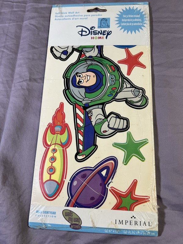 Disney Home Buzz Lightyear Self Stick Wall Art Set of 2 New Sealed gallery