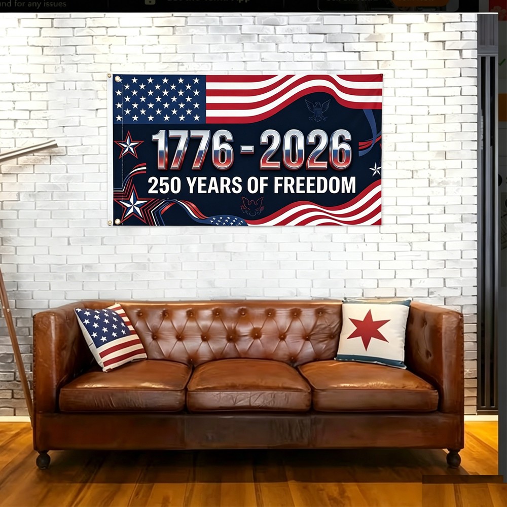 3x5 Ft Outdoor Anniversary Banner Decorations 250 Anniversary Flag 1776-2026 USA gallery