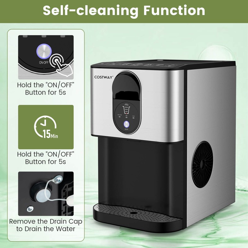 Self Dispensing Nugget Ice Maker Countertop with Soft Chewable Pellet Ice Cubes gallery