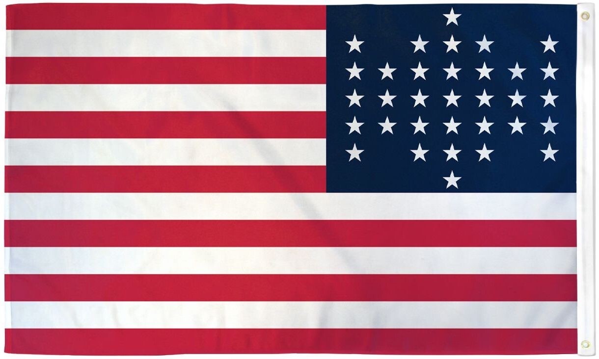 "33 STARS AMERICAN" flag 3x5 ft polyester banner sign US USA historical battle gallery