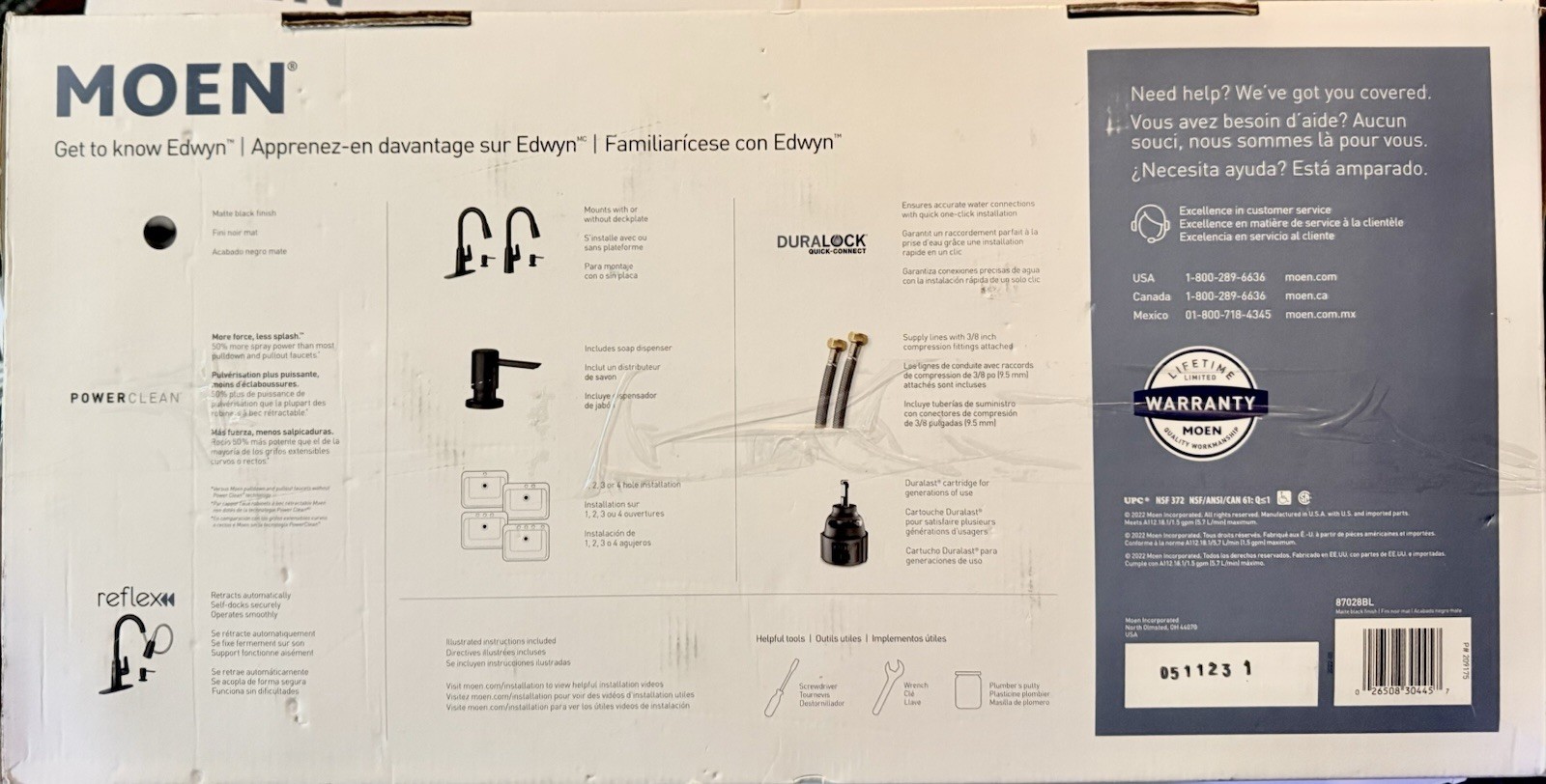 Moen Edwin Matte Black Pull-Down 2 Function Sprayer Kitchen Faucet gallery