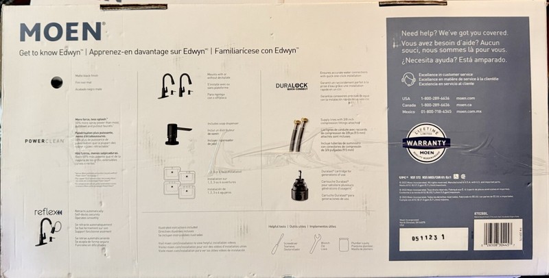 Moen Edwin Matte Black Pull-Down 2 Function Sprayer Kitchen Faucet gallery