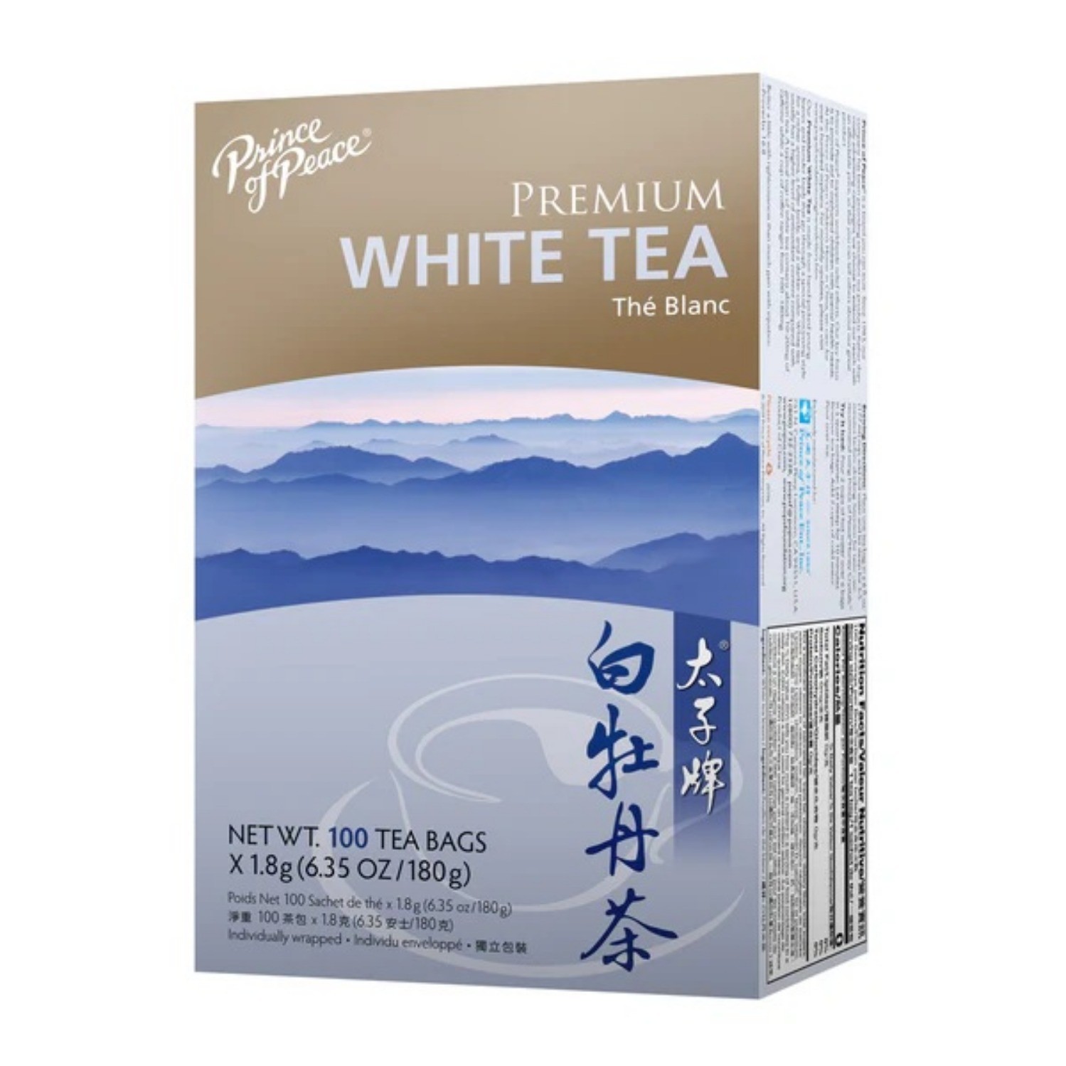Premium White Tea, 100 Tea Bags Each Box -Prince of Peace gallery