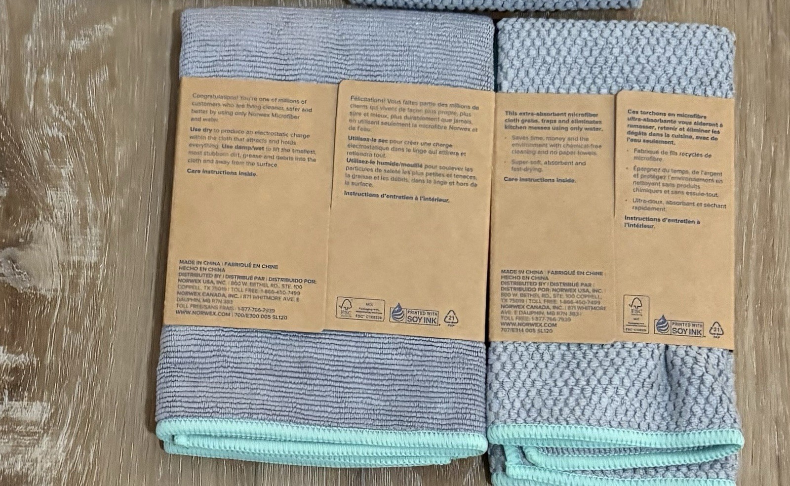 NORWEX WINDOW CLOTH - ENVIROCLOTH - KITCHEN CLOTH - KITCHEN TOWEL SET NEW 4 ITEM gallery