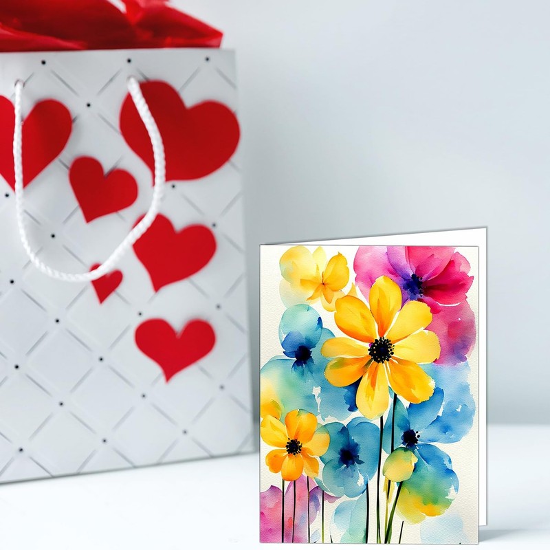 36 Floral Blank Note Cards With Envelopes - 4 x 6 inch All Occasion Greeting ... gallery