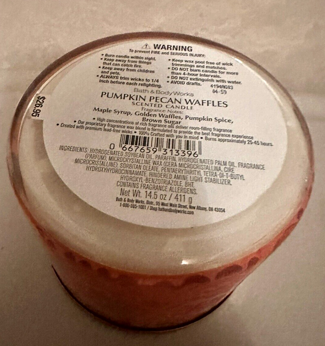 Bath Body Works PUMPKIN PECAN WAFFLES CANDLE SCENTED LARGE 14.5 OZ NEW 2024 gallery