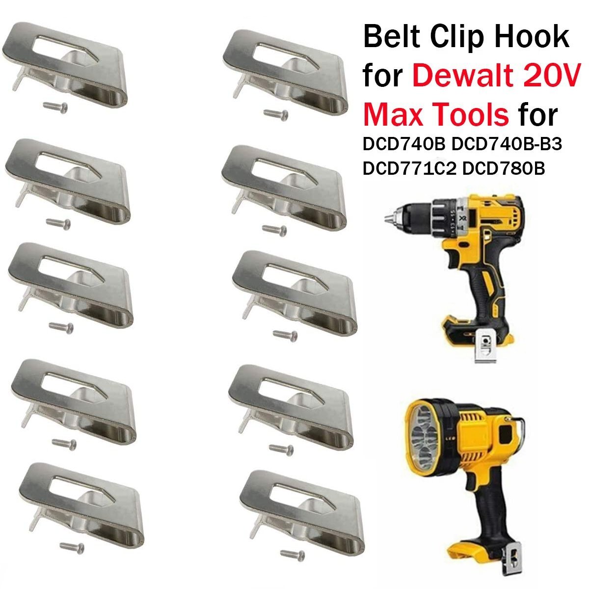10pcs Replacement Belt Hook Clip for Dewalt N268241 20V Power Tool DCD980 DCD985 gallery