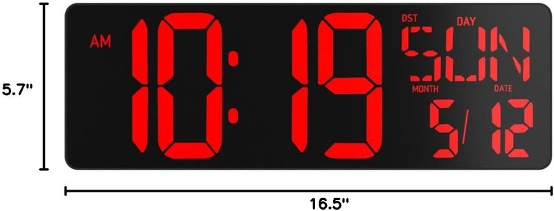 Large Digital Wall Clock With Remote Control 17.2 LED Large Display Timer With gallery