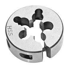 22mm Round Adjustable Die, Metric, RH Thread, HSS, Screw Adjusting, by MDX
